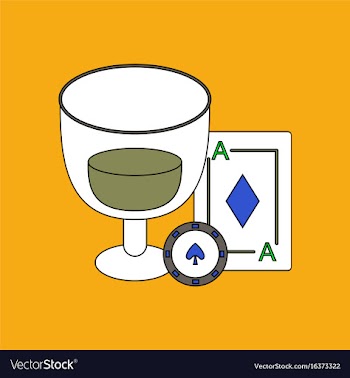 Flat icon design collection ace chip poker cup vector image