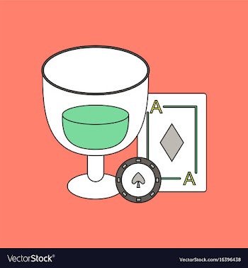 Flat icon design collection ace chip poker cup vector image