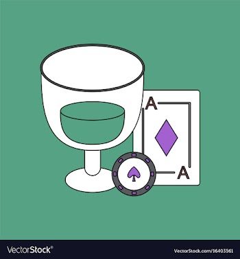 Flat icon design collection ace chip poker cup vector image