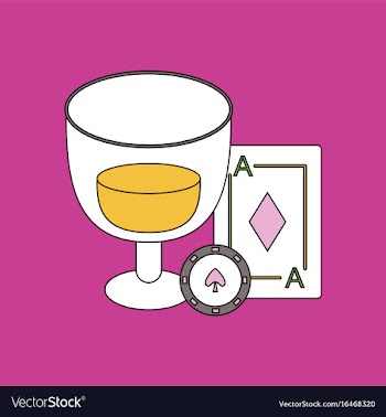 Flat icon design collection ace chip poker cup vector image