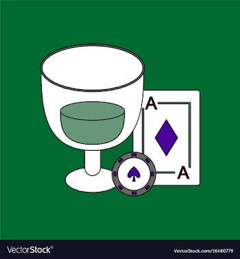 Flat icon design collection ace chip poker cup vector image