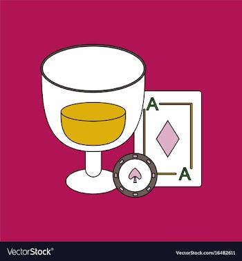 Flat icon design collection ace chip poker cup vector image