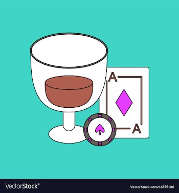 Flat icon design collection ace chip poker cup vector image