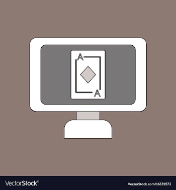 Flat icon design collection ace of diamonds screen vector image