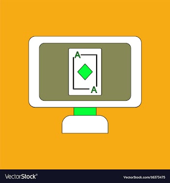 Flat icon design collection ace of diamonds screen vector image