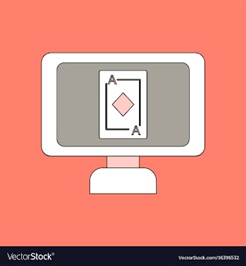Flat icon design collection ace of diamonds screen vector image