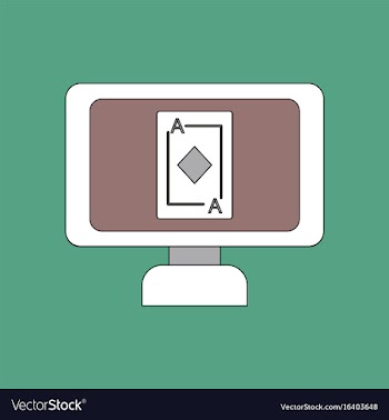 Flat icon design collection ace of diamonds screen vector image