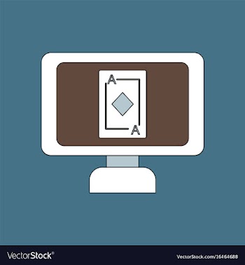 Flat icon design collection ace of diamonds screen vector image