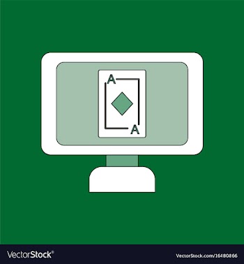 Flat icon design collection ace of diamonds screen vector image