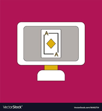 Flat icon design collection ace of diamonds screen vector image