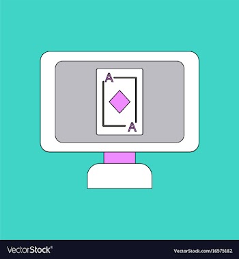 Flat icon design collection ace of diamonds screen vector image