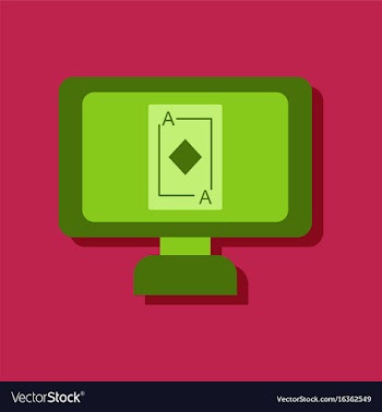 Flat icon design collection ace of diamonds vector image