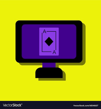 Flat icon design collection ace of diamonds vector image