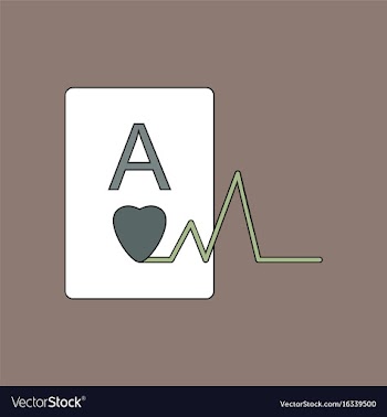 Flat icon design collection ace of hearts vector image