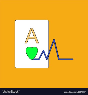 Flat icon design collection ace of hearts vector image