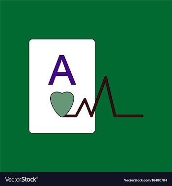 Flat icon design collection ace of hearts vector image