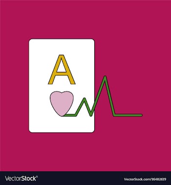 Flat icon design collection ace of hearts vector image