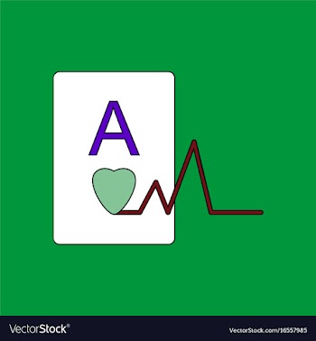 Flat icon design collection ace of hearts vector image