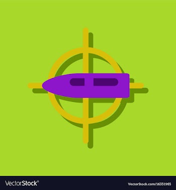 Flat icon design collection aim on bullet in vector image