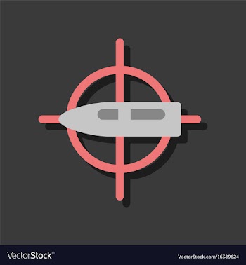 Flat icon design collection aim on bullet in vector image