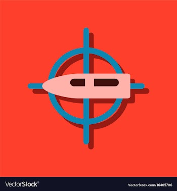 Flat icon design collection aim on bullet in vector image