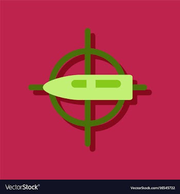 Flat icon design collection aim on bullet in vector image