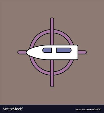 Flat icon design collection aim on bullet vector image