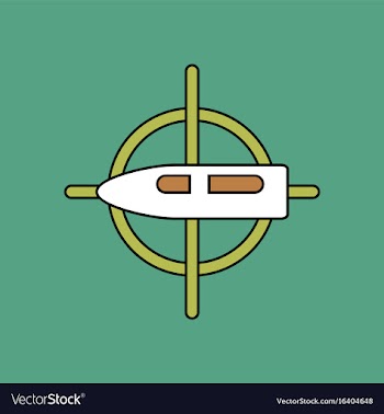 Flat icon design collection aim on bullet vector image