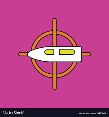 Flat icon design collection aim on bullet vector image