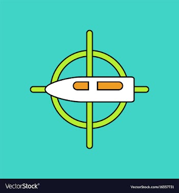 Flat icon design collection aim on bullet vector image