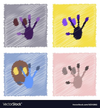 Flat icon design collection alien and hand in vector image