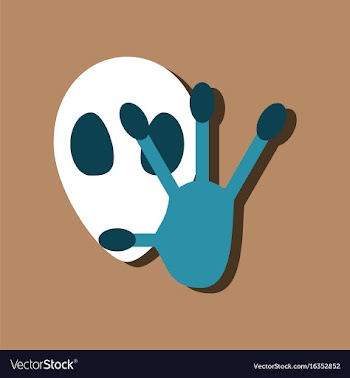Flat icon design collection alien and hand in vector image