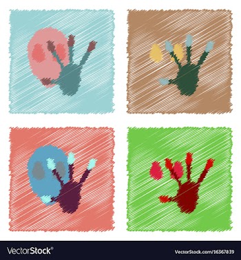 Flat icon design collection alien and hand in vector image