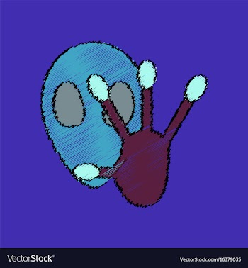 Flat icon design collection alien and hand in vector image
