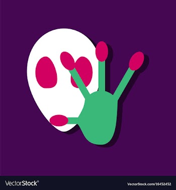 Flat icon design collection alien and hand in vector image
