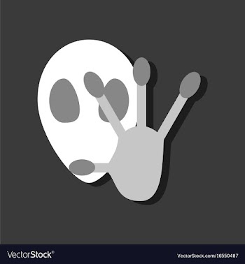 Flat icon design collection alien and hand in vector image