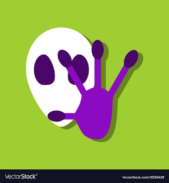 Flat icon design collection alien and hand in vector image