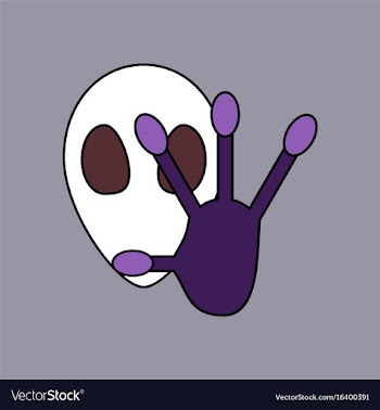 Flat icon design collection alien and hand vector image