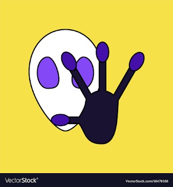 Flat icon design collection alien and hand vector image