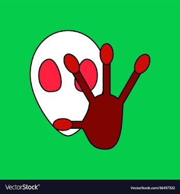 Flat icon design collection alien and hand vector image