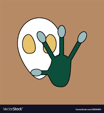 Flat icon design collection alien and hand vector image