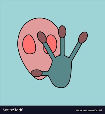 Flat icon design collection alien and hand vector image