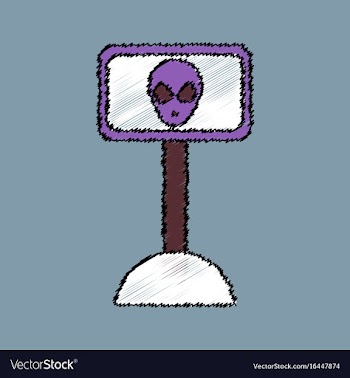 Flat icon design collection alien on the monitor vector image