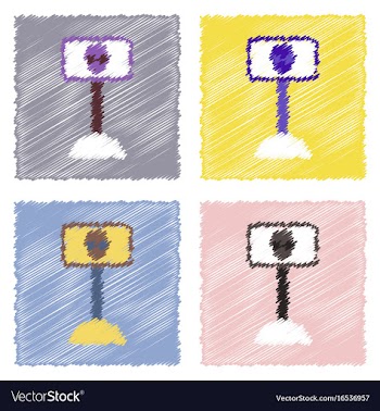Flat icon design collection alien on the monitor vector image