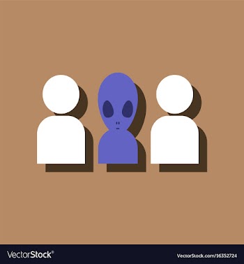Flat icon design collection aliens silhouettes in vector image
