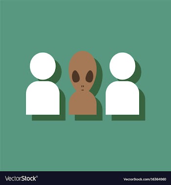 Flat icon design collection aliens silhouettes in vector image