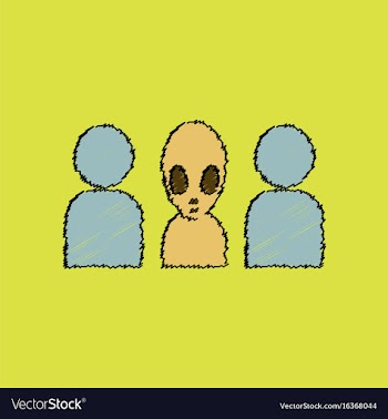 Flat icon design collection aliens silhouettes in vector image