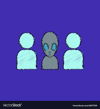 Flat icon design collection aliens silhouettes in vector image