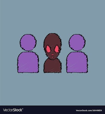 Flat icon design collection aliens silhouettes in vector image