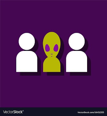 Flat icon design collection aliens silhouettes in vector image
